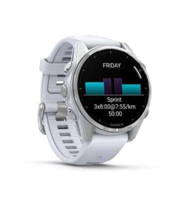 Garmin Fenix 8 3.3 cm (1.3") AMOLED 43 mm Digital 416 x 416 pixels Touchscreen Silver Wi-Fi GPS (satellite)
