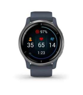 Garmin Venu 2 3.3 cm (1.3") AMOLED 45 mm Digital 416 x 416 pixels Touchscreen Silver Wi-Fi GPS (satellite)