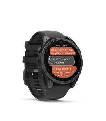 Garmin Fenix 8 3.56 cm (1.4") AMOLED 47 mm Digital 454 x 454 pixels Touchscreen Black Wi-Fi GPS (satellite)