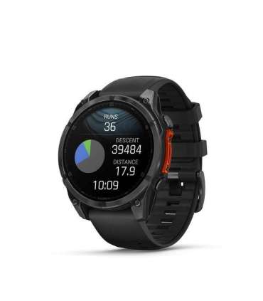 Garmin Fenix 8 3.56 cm (1.4") AMOLED 47 mm Digital 454 x 454 pixels Touchscreen Black Wi-Fi GPS (satellite)