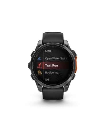 Garmin Fenix 8 3.56 cm (1.4") AMOLED 47 mm Digital 454 x 454 pixels Touchscreen Black Wi-Fi GPS (satellite)