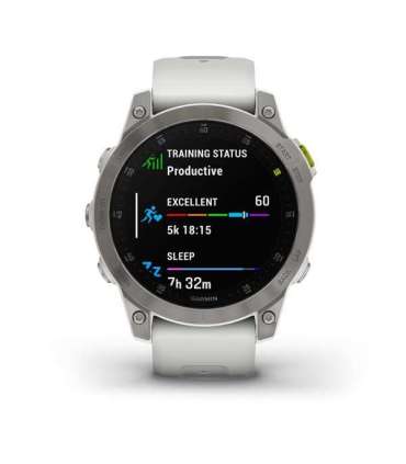 Garmin epix Gen 2 3.3 cm (1.3") AMOLED 45 mm Digital 416 x 416 pixels Touchscreen White Wi-Fi GPS (satellite)