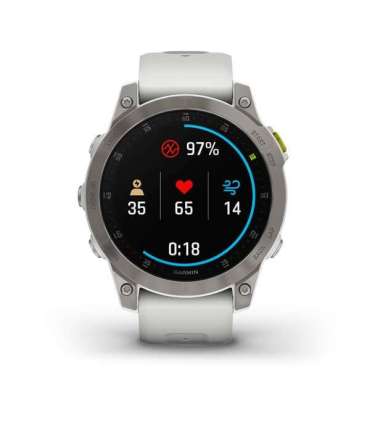 Garmin epix Gen 2 3.3 cm (1.3") AMOLED 45 mm Digital 416 x 416 pixels Touchscreen White Wi-Fi GPS (satellite)