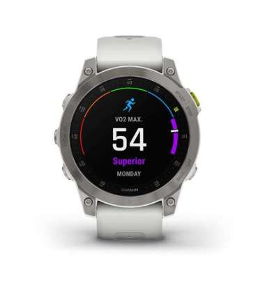 Garmin epix Gen 2 3.3 cm (1.3") AMOLED 45 mm Digital 416 x 416 pixels Touchscreen White Wi-Fi GPS (satellite)