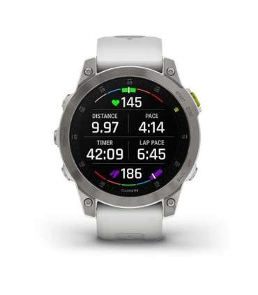 Garmin epix Gen 2 3.3 cm (1.3") AMOLED 45 mm Digital 416 x 416 pixels Touchscreen White Wi-Fi GPS (satellite)