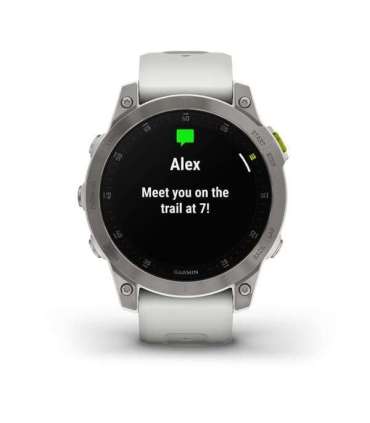 Garmin epix Gen 2 3.3 cm (1.3") AMOLED 45 mm Digital 416 x 416 pixels Touchscreen White Wi-Fi GPS (satellite)