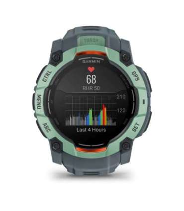 Garmin Instinct 3 AMOLED 3.3 cm (1.3") 50 mm Digital 416 x 416 pixels Touchscreen Green GPS (satellite)