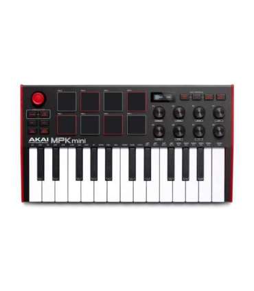 AKAI MPK Mini MK3 Control keyboard Pad controller MIDI USB Black, Red