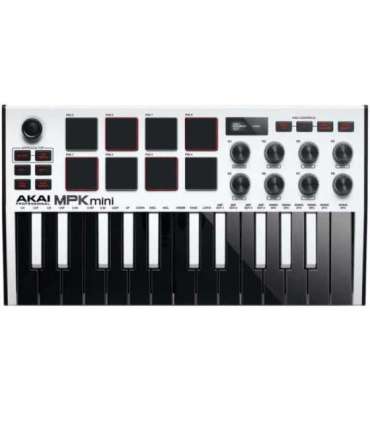 AKAI MPK Mini MK3 Control keyboard Pad controller MIDI USB Black, White