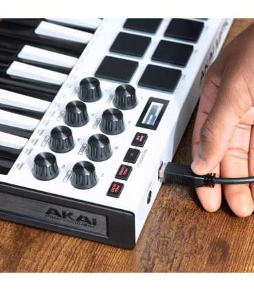 AKAI MPK Mini MK3 Control keyboard Pad controller MIDI USB Black, White
