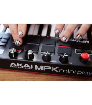 AKAI MPK Mini Play MK3 Control keyboard Pad controller MIDI USB Black, Red