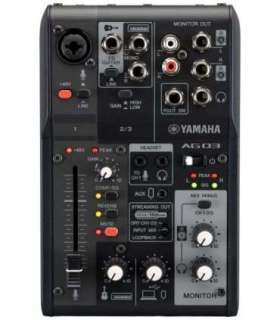 Yamaha AG03 MK2 - 3-channel live streaming mixer with USB audio interface, black
