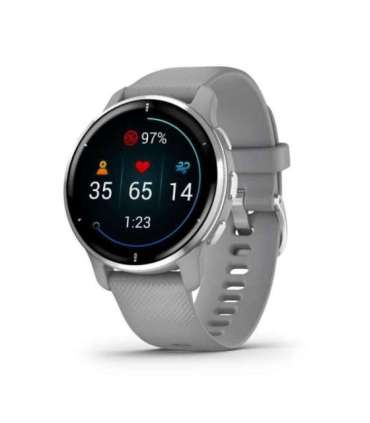 Garmin Venu 2 Plus GPS 3.3 cm (1.3") AMOLED 43 mm Digital 416 x 416 pixels Touchscreen Grey, Silver Wi-Fi GPS