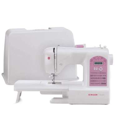 Singer 6699 sewing machine, electronic, white, pink