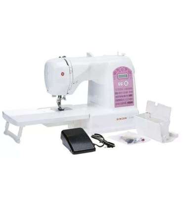 Singer 6699 sewing machine, electronic, white, pink