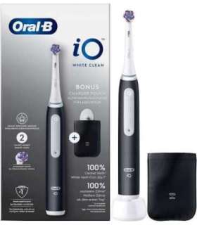 Oral-B toothbrush, white and black + cover