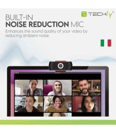 Techly I- -60T webcam 1920 x 1080 pixels USB 2.0 Black