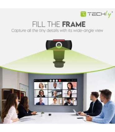 Techly I- -60T webcam 1920 x 1080 pixels USB 2.0 Black