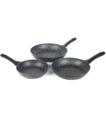 Salter BW11459BRMFOB Megastone Thermo Collar 3-Piece Frying Pan Set - 20/24/28cm