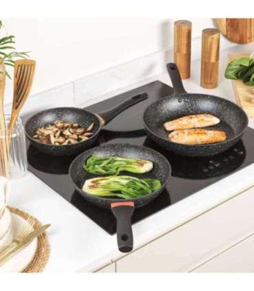 Salter BW11459BRMFOB Megastone Thermo Collar 3-Piece Frying Pan Set - 20/24/28cm