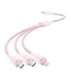 USB 2.0 A to 3in1 3A cable Vention CTPPG 1.5M (pink)