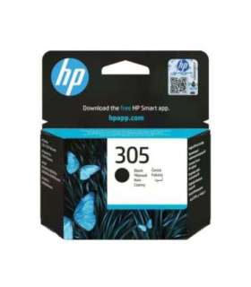 HP 305 Black Ink Cartridge, 120 pages, for HP DeskJet 2300, 2710, 2720, Plus 4100