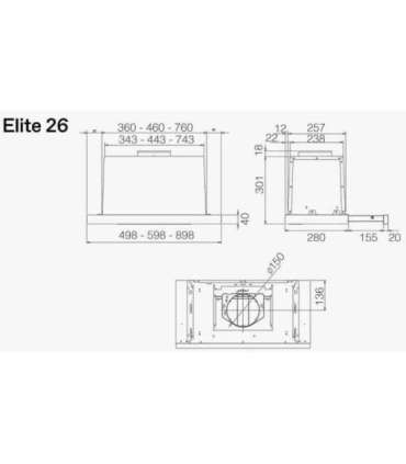 Hood ELICA ELITE 26 IX/A/60/VT
