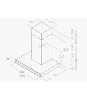 Hood ELICA ADÉLE BL MAT/A/90 GFB