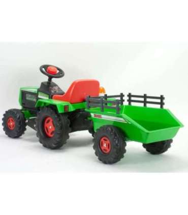 INJUSA Basic 6V akutoitega traktor + haagis