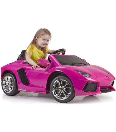 FEBER Lamborghini Aventador roosa elektriauto 6V 3+