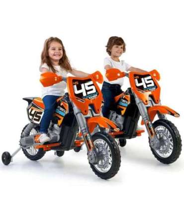 FEBER oranž motokrossi mootorratas 6V akuga lastele