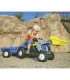 Rolly Toys rollyKid-X New Holland rollyKid traktor koos kopa ja haagisega Sinine