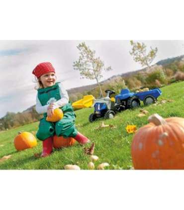 Rolly Toys rollyKid-X New Holland rollyKid traktor koos kopa ja haagisega Sinine