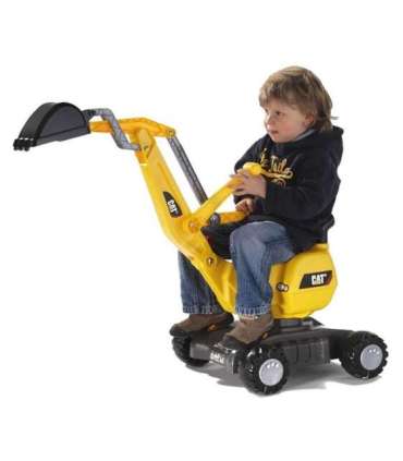 Rolly Toys RollyDigger CAT - kollane pöörlev sõidetav ekskavaator