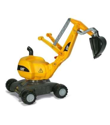 Rolly Toys RollyDigger CAT - kollane pöörlev sõidetav ekskavaator
