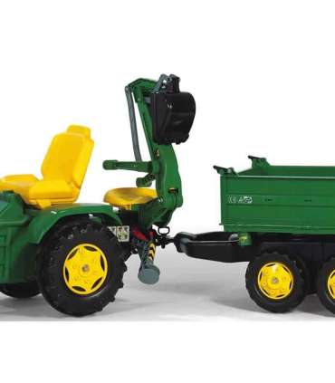 John Deere RollyBackhoe - Rolly Toys ekskavaator eemaldatava kühvliga