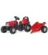 Rolly Toys rollyKid Case 1170 CVX pedaaltraktor haagisega, Case punane