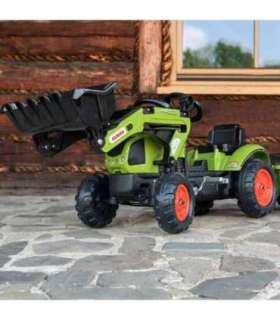 Педальный трактор Falk Claas с прицепом и ковшом
