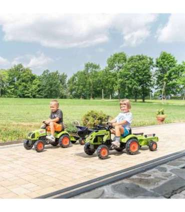 Педальный трактор Falk Claas с прицепом и ковшом