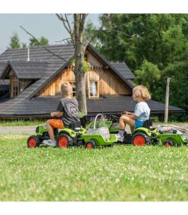 Педальный трактор Falk Claas с прицепом и ковшом