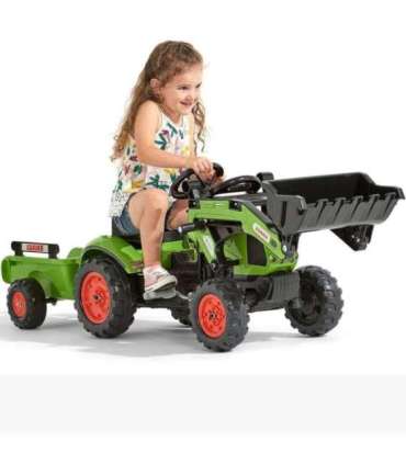 Педальный трактор Falk Claas с прицепом и ковшом