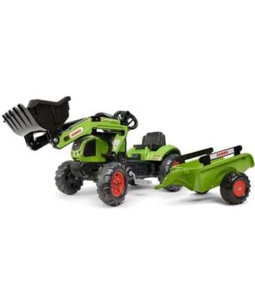 Педальный трактор Falk Claas с прицепом и ковшом