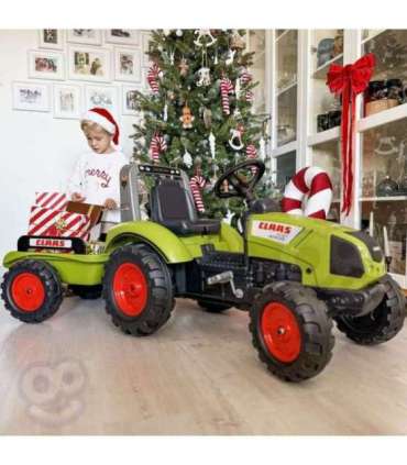 FALK Claas pedaaltraktor, suur, koos haagisega, sobib alates 3. eluaastast