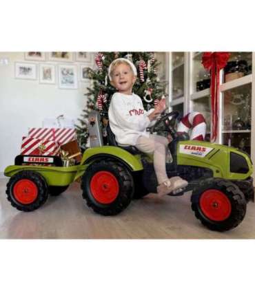 FALK Claas pedaaltraktor, suur, koos haagisega, sobib alates 3. eluaastast