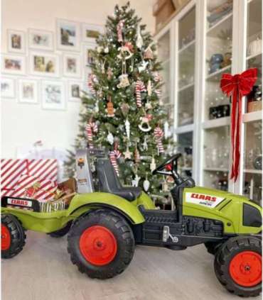 FALK Claas pedaaltraktor, suur, koos haagisega, sobib alates 3. eluaastast