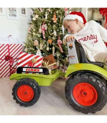 FALK Claas pedaaltraktor, suur, koos haagisega, sobib alates 3. eluaastast