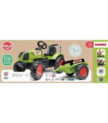 FALK Claas pedaaltraktor, suur, koos haagisega, sobib alates 3. eluaastast