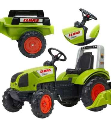 FALK Claas pedaaltraktor, suur, koos haagisega, sobib alates 3. eluaastast