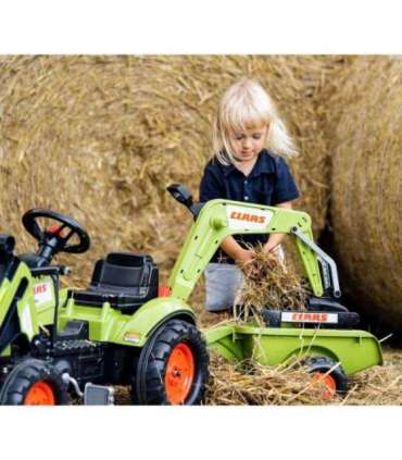 FALK traktor CLAAS Arion haagisega — kaevur, kopp + laadur. Sobib alates 2. eluaastast.