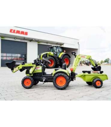 FALK traktor CLAAS Arion haagisega — kaevur, kopp + laadur. Sobib alates 2. eluaastast.